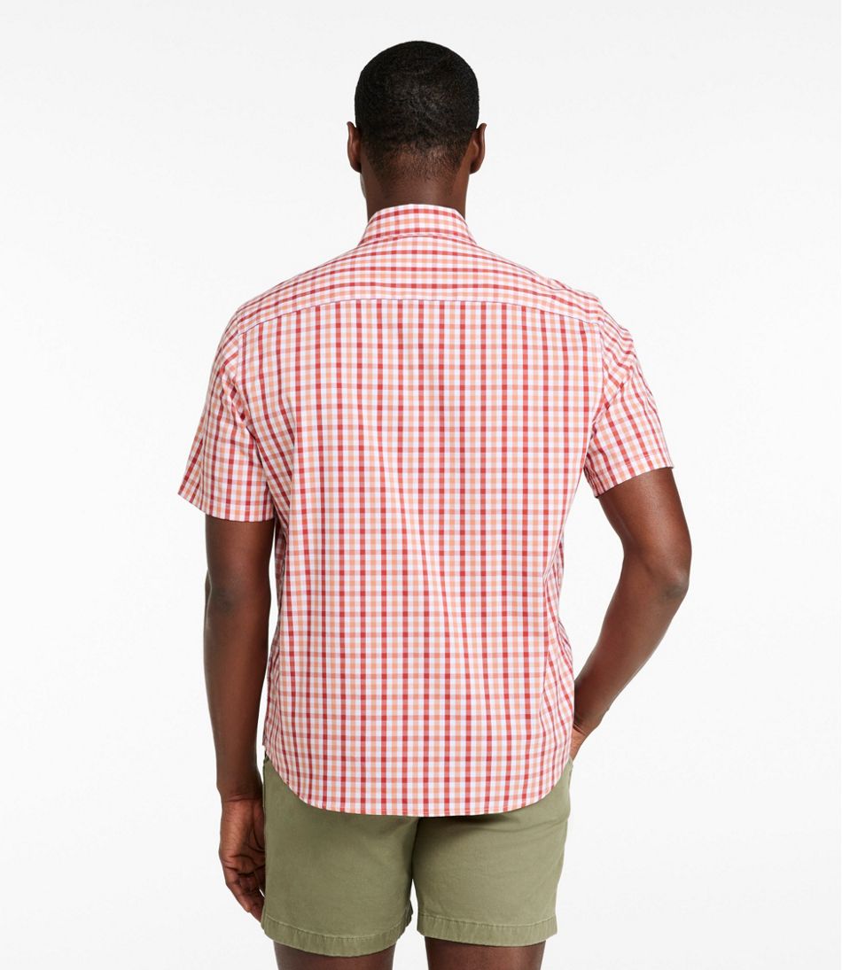 Men's Comfort Stretch Performance? Shirt, Short-Sleeve, Slightly Fitted Untucked Fit, Plaid - Image 3
