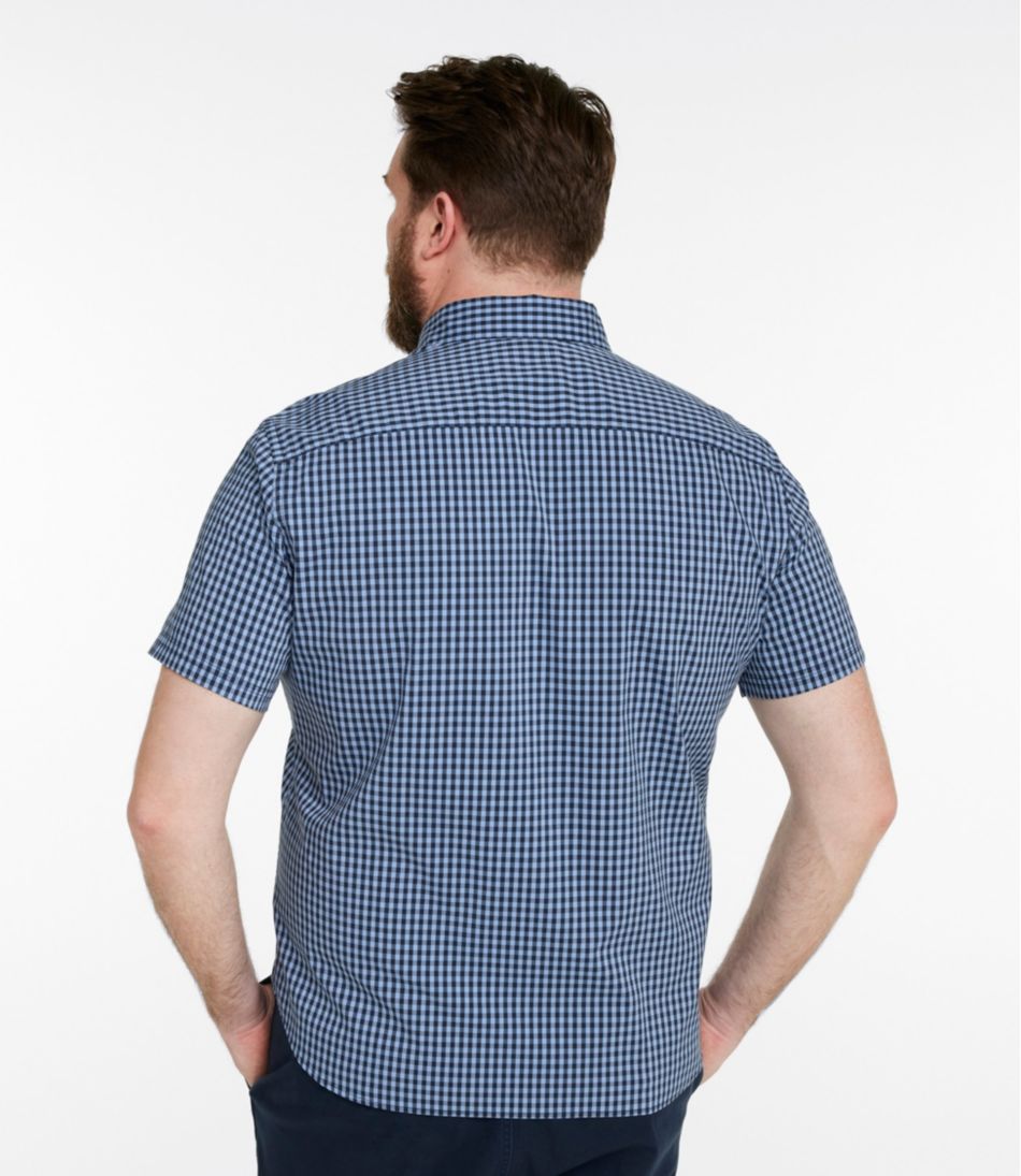 Men's Comfort Stretch Performance? Shirt, Short-Sleeve, Slightly Fitted Untucked Fit, Plaid - Image 5