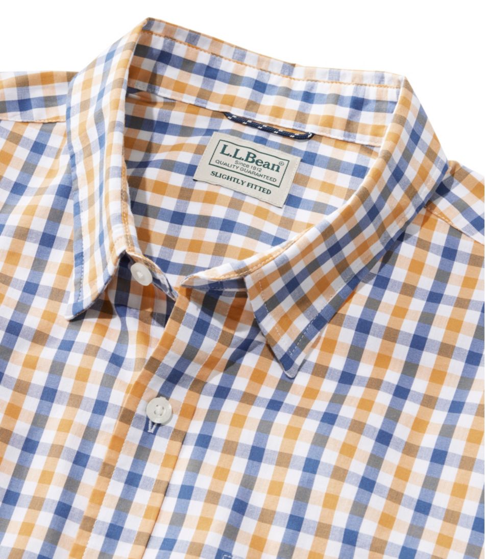 Men's Comfort Stretch Performance? Shirt, Short-Sleeve, Slightly Fitted Untucked Fit, Plaid - Image 6