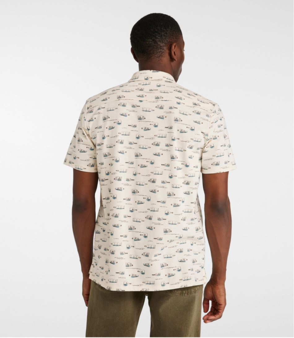 Men's Lakewashed Performance Shirts, Button-Front Shirt, Short-Sleeve, Print - Image 3