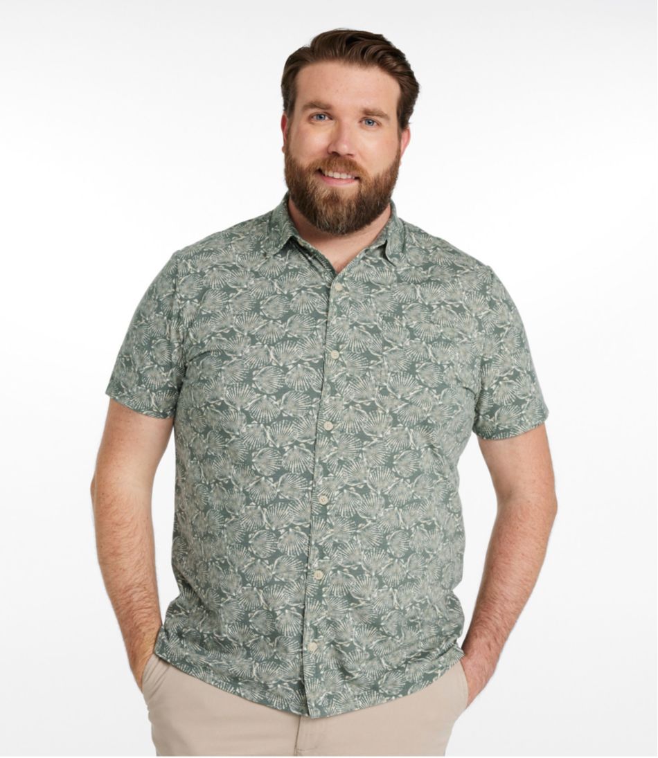 Men's Lakewashed Performance Shirts, Button-Front Shirt, Short-Sleeve, Print - Image 4