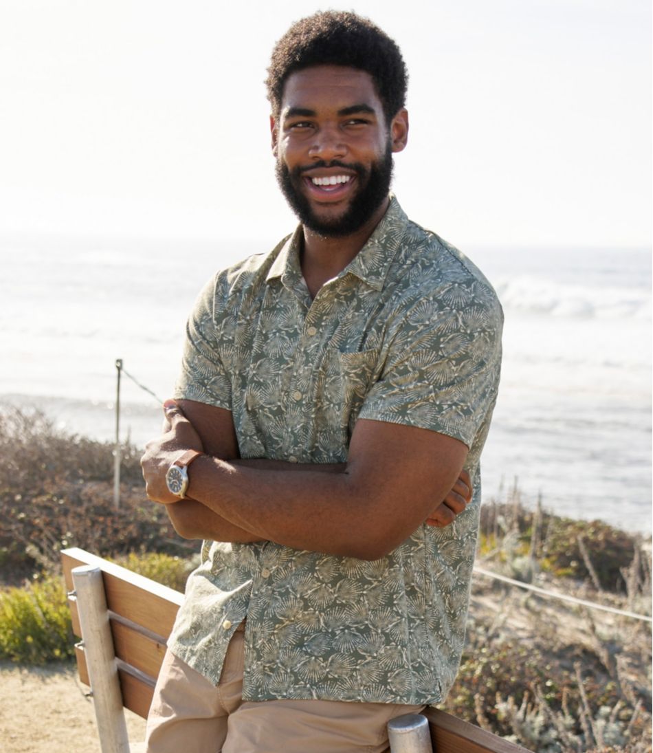 Men's Lakewashed Performance Shirts, Button-Front Shirt, Short-Sleeve, Print - Image 7