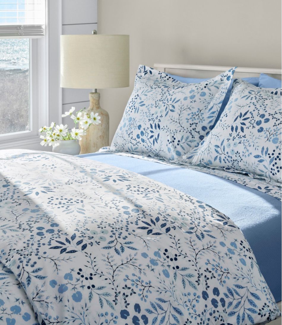 280-Thread-Count Pima Cotton Percale Comforter Cover Collection, Print - Image 2