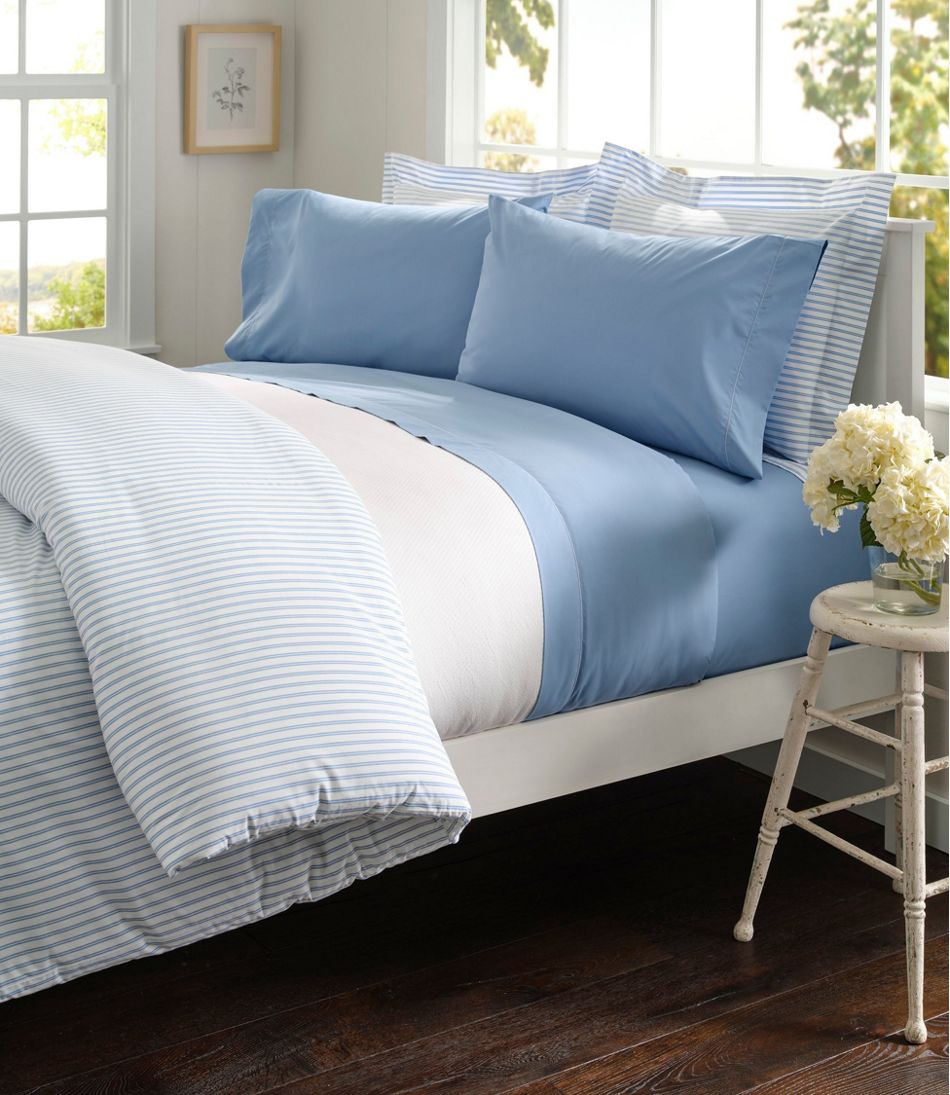 Premium Egyptian Percale Comforter Cover Collection, Stripe - Image 2