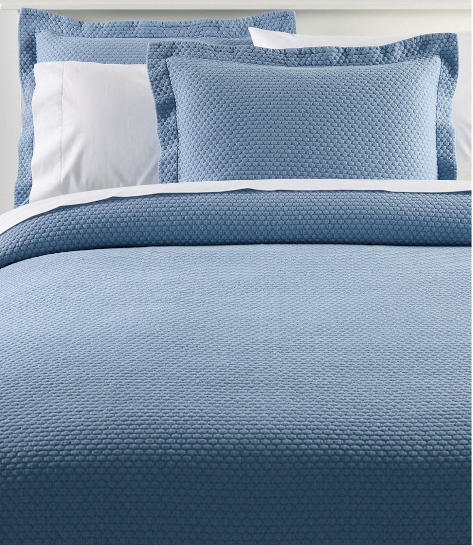 Organic Honeycomb Matelass?? Coverlet