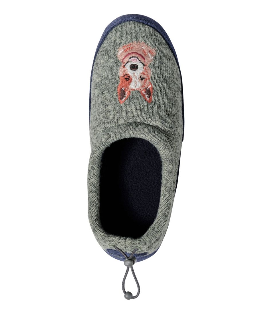 Kids' Sweater Fleece Slippers, Motif - Image 4