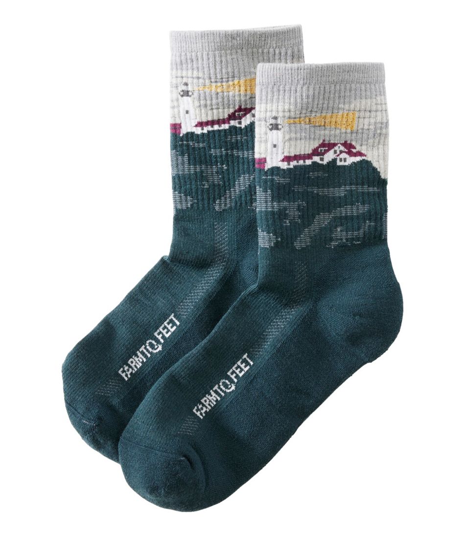 Adults' Farm to Feet Portland Headlight Lighthouse Light Cushion 3/4 Crew Socks