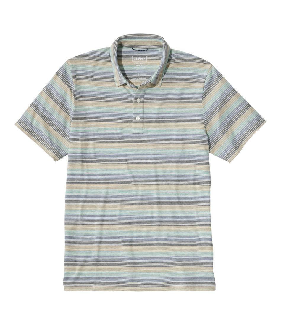 Men's Comfort Stretch Performance? Pima Polo, Short-Sleeve, Stripe