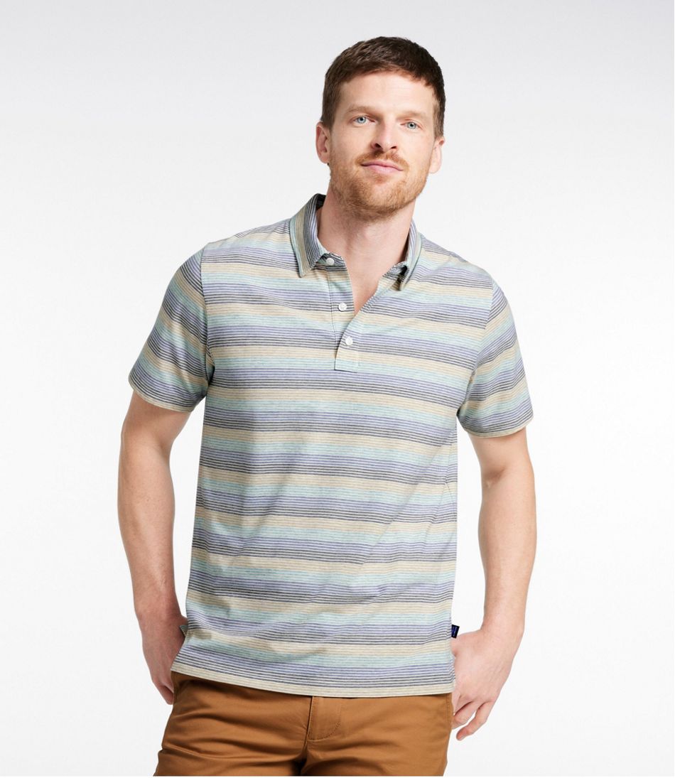 Men's Comfort Stretch Performance? Pima Polo, Short-Sleeve, Stripe - Image 2