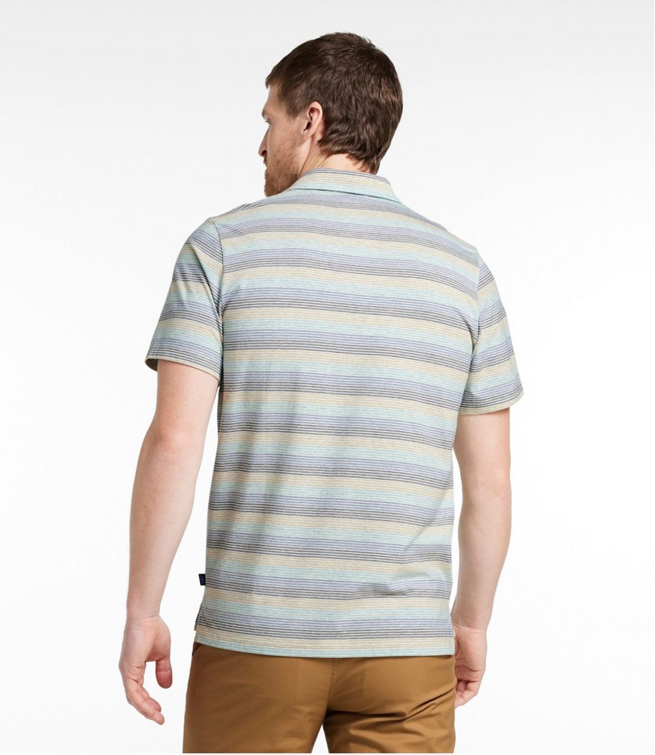 Men's Comfort Stretch Performance? Pima Polo, Short-Sleeve, Stripe - Image 3