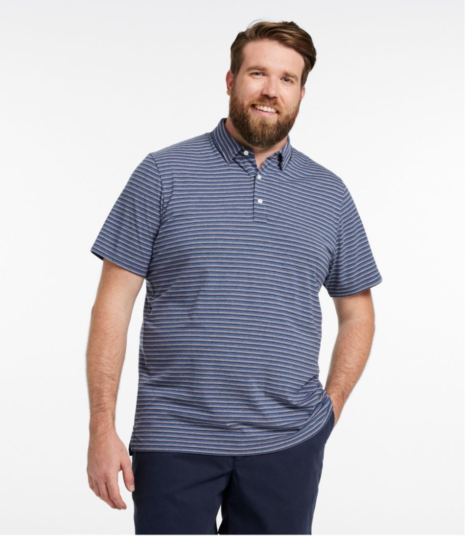 Men's Comfort Stretch Performance? Pima Polo, Short-Sleeve, Stripe - Image 4