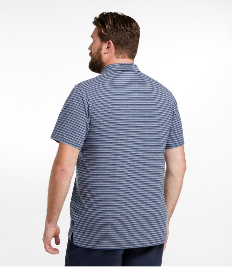 Men's Comfort Stretch Performance? Pima Polo, Short-Sleeve, Stripe - Image 5