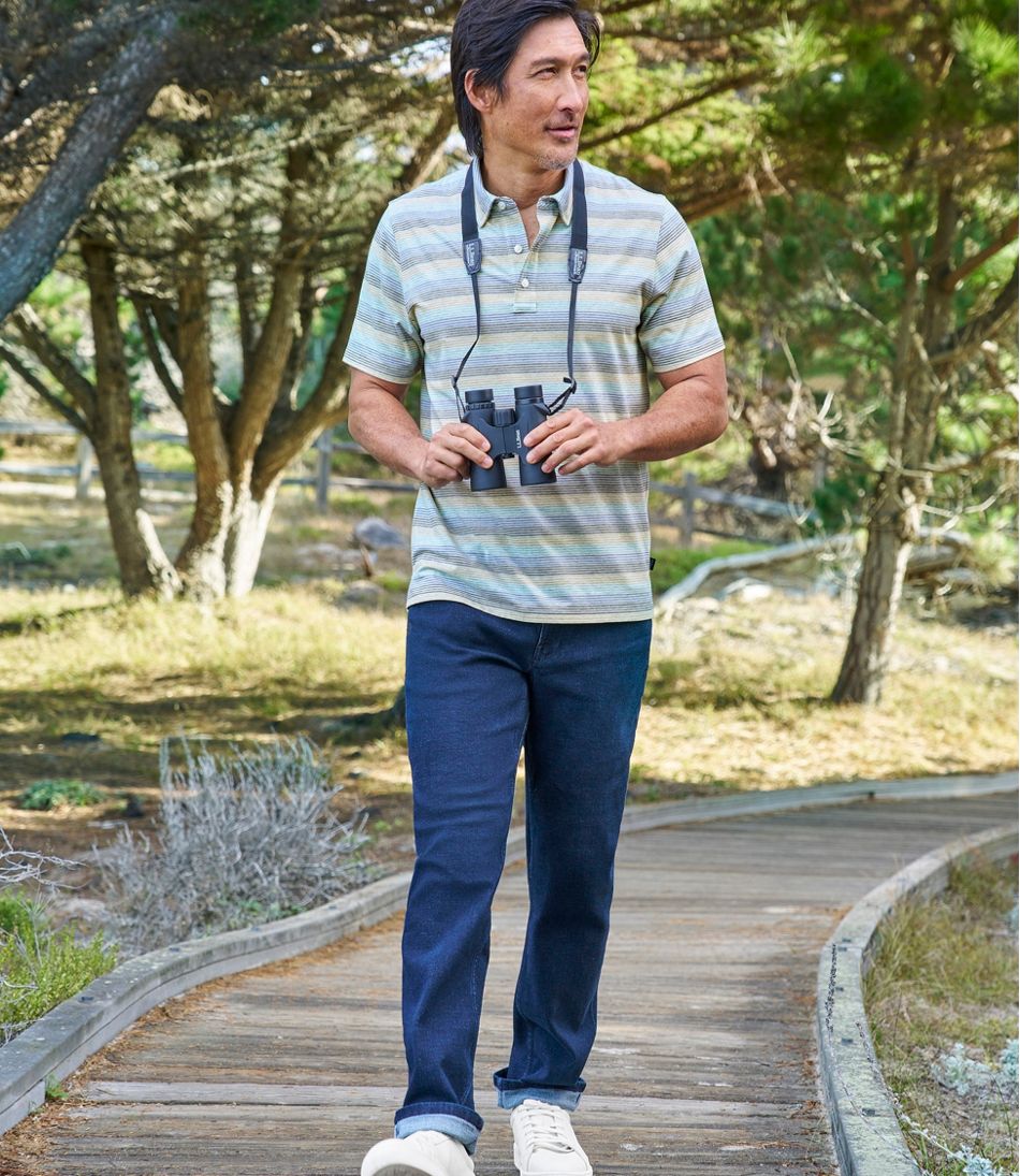 Men's Comfort Stretch Performance? Pima Polo, Short-Sleeve, Stripe - Image 8