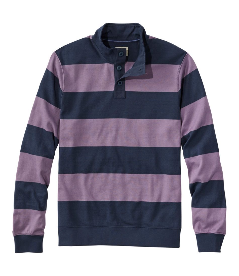 Men's Bean's Vintage Soft Rugby, Mockneck, Stripe