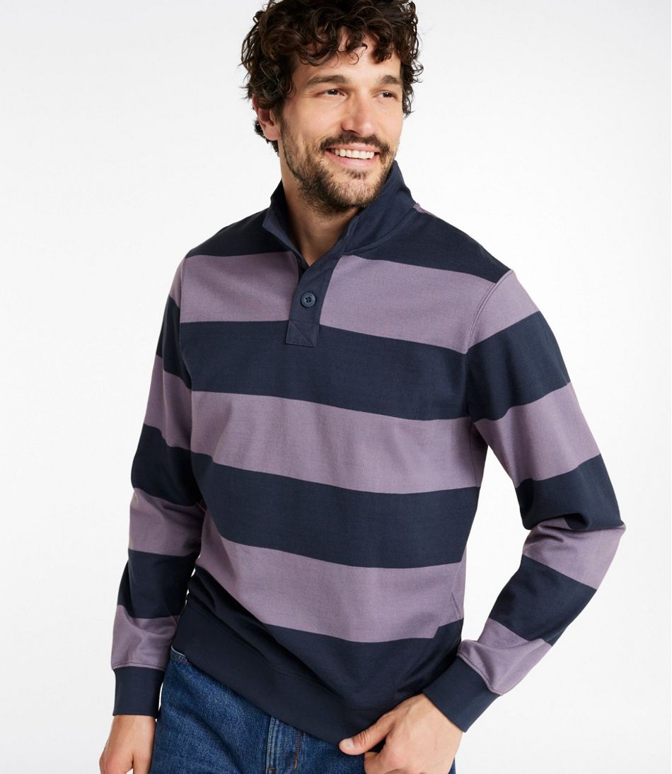 Men's Bean's Vintage Soft Rugby, Mockneck, Stripe - Image 2