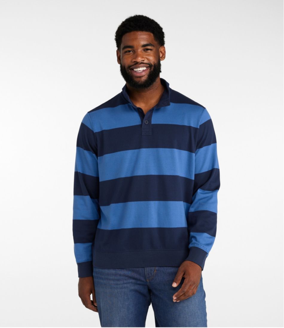 Men's Bean's Vintage Soft Rugby, Mockneck, Stripe - Image 4