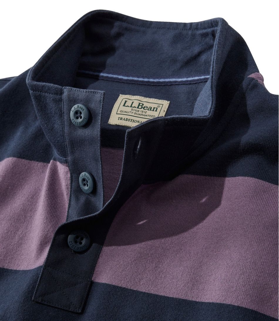 Men's Bean's Vintage Soft Rugby, Mockneck, Stripe - Image 6