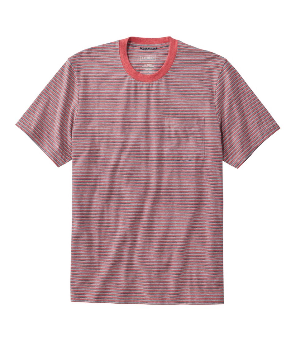 Men's Comfort Stretch Performance? Pima Pocket Tee, Short-Sleeve, Stripe