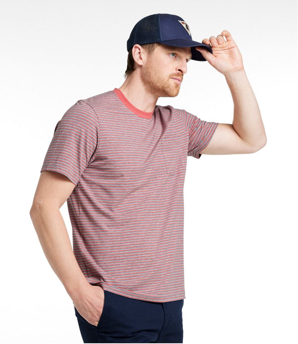 Men's Comfort Stretch Performance? Pima Pocket Tee, Short-Sleeve, Stripe - Image 2