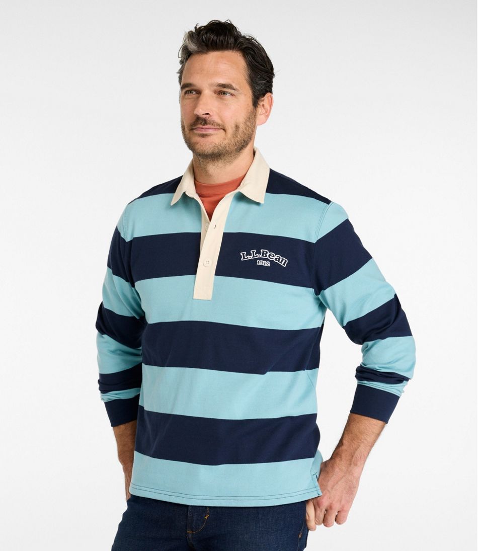 Men's Bean's Vintage Soft Rugby, Stripe Embroidered - Image 2