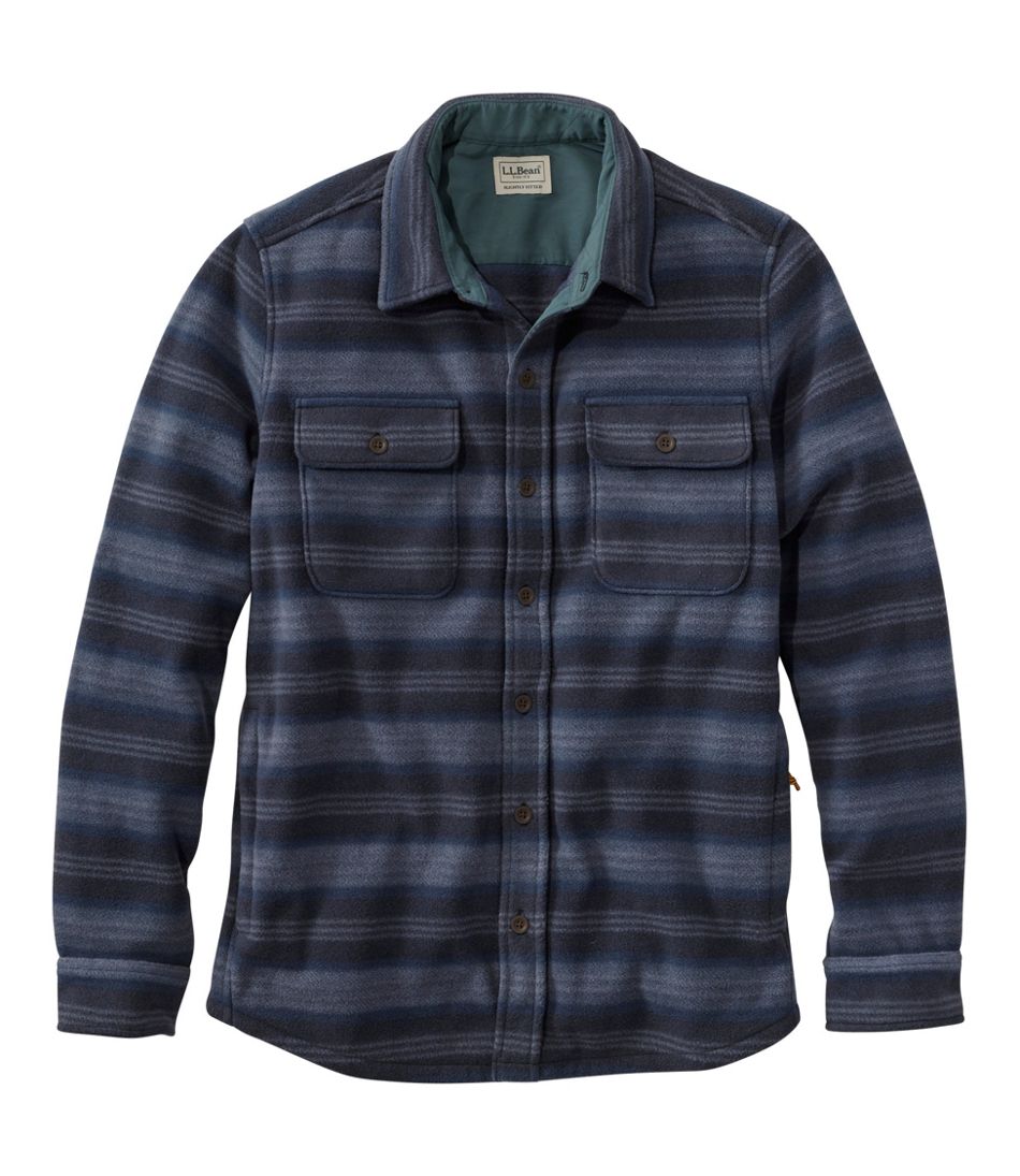 Men's Bean's Mariner Fleece Shirt, Print