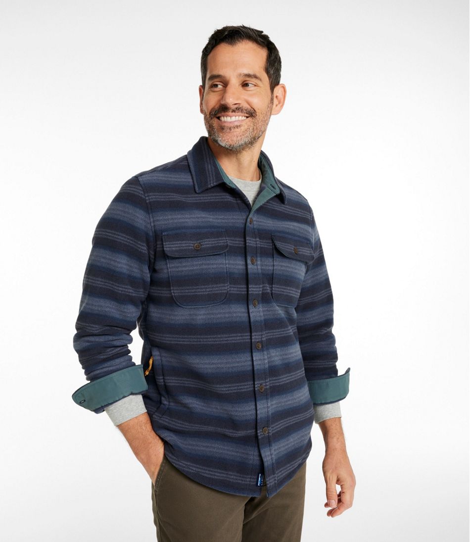 Men's Bean's Mariner Fleece Shirt, Print - Image 2