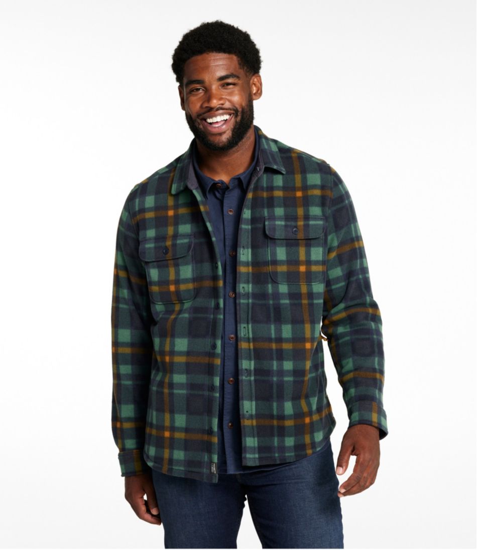 Men's Bean's Mariner Fleece Shirt, Print - Image 4