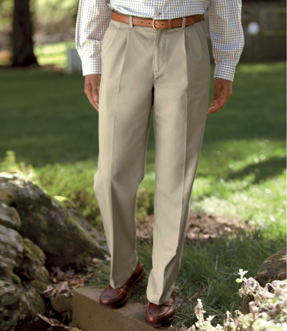 Men's Wrinkle-Free Double L? Chinos, Natural Fit, Hidden Comfort, Pleated - Image 10