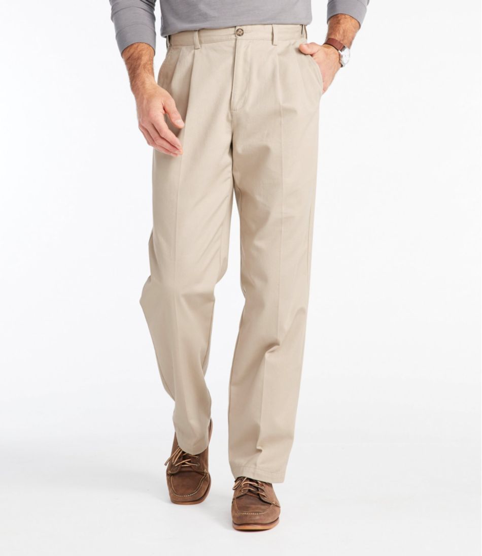 Men's Wrinkle-Free Double L? Chinos, Natural Fit, Hidden Comfort, Pleated - Image 2