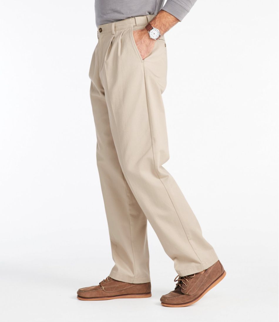 Men's Wrinkle-Free Double L? Chinos, Natural Fit, Hidden Comfort, Pleated - Image 4