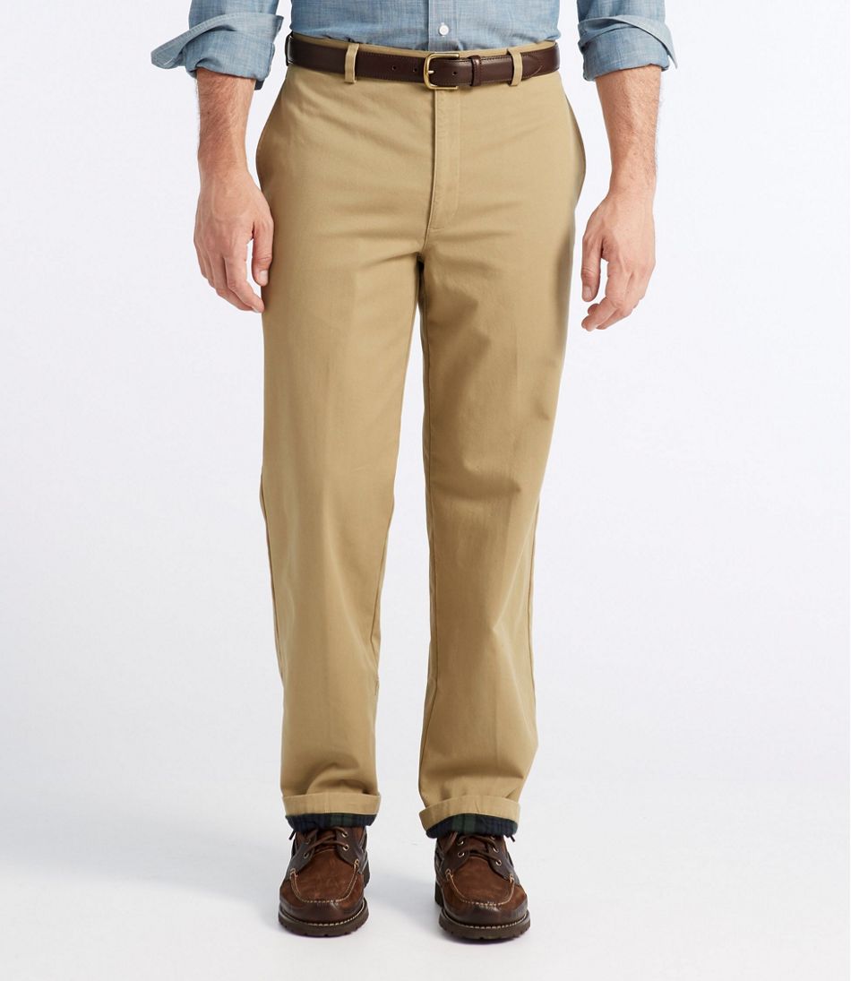 Men's Double L? Chinos, Natural Fit, Plain Front, Flannel-Lined - Image 2