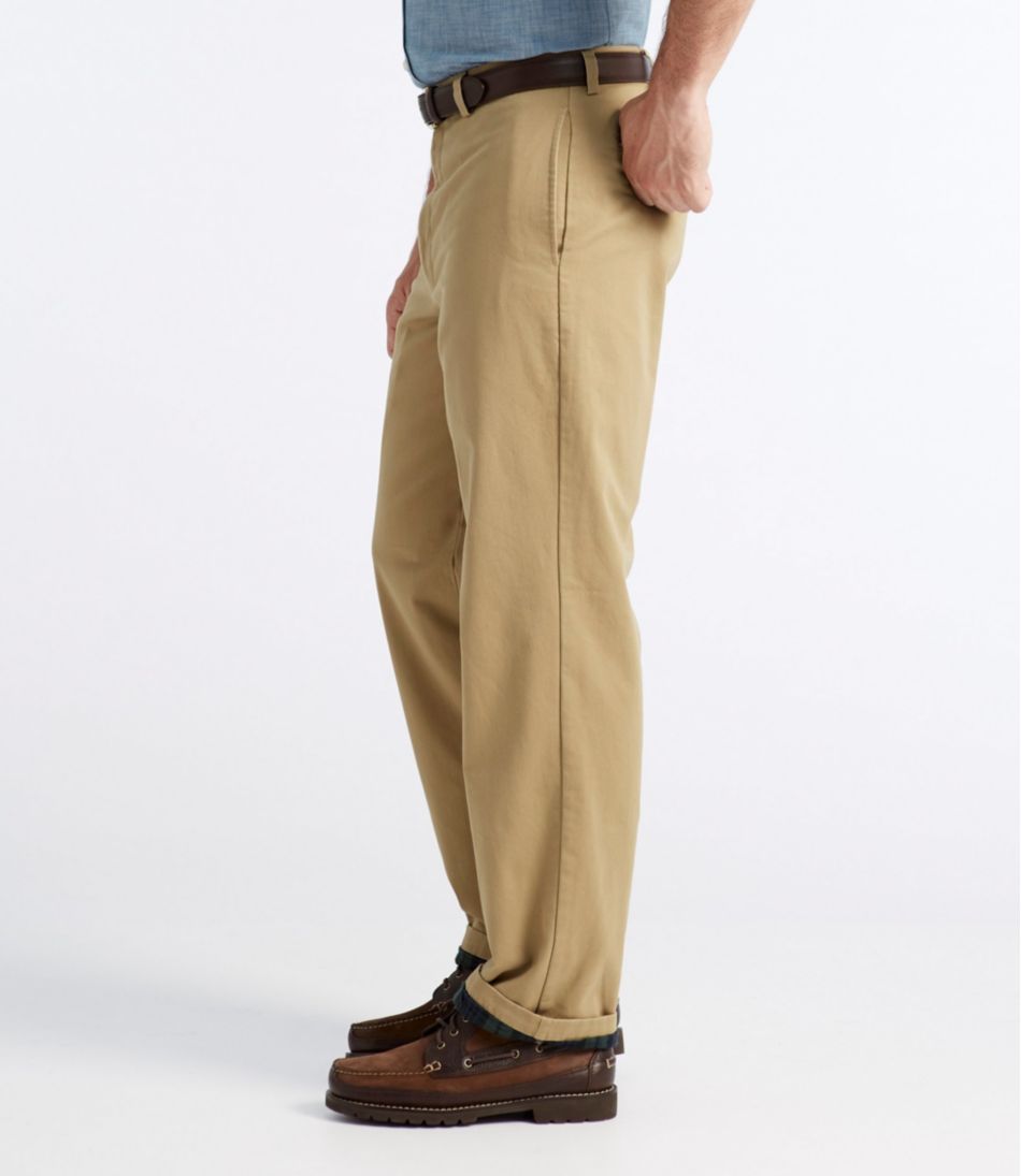 Men's Double L? Chinos, Natural Fit, Plain Front, Flannel-Lined - Image 4