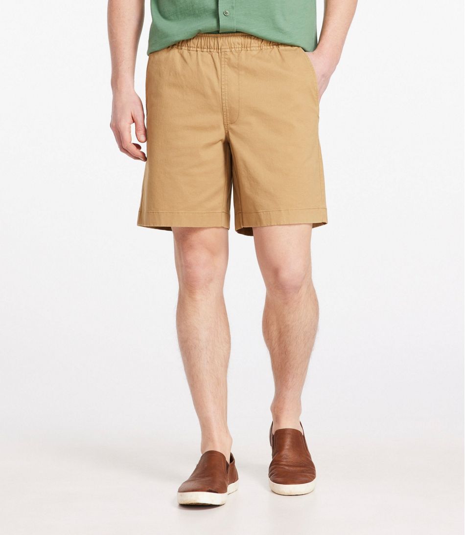 Men's Lakewashed Stretch Khaki Shorts, Pull-On, 8" - Image 2
