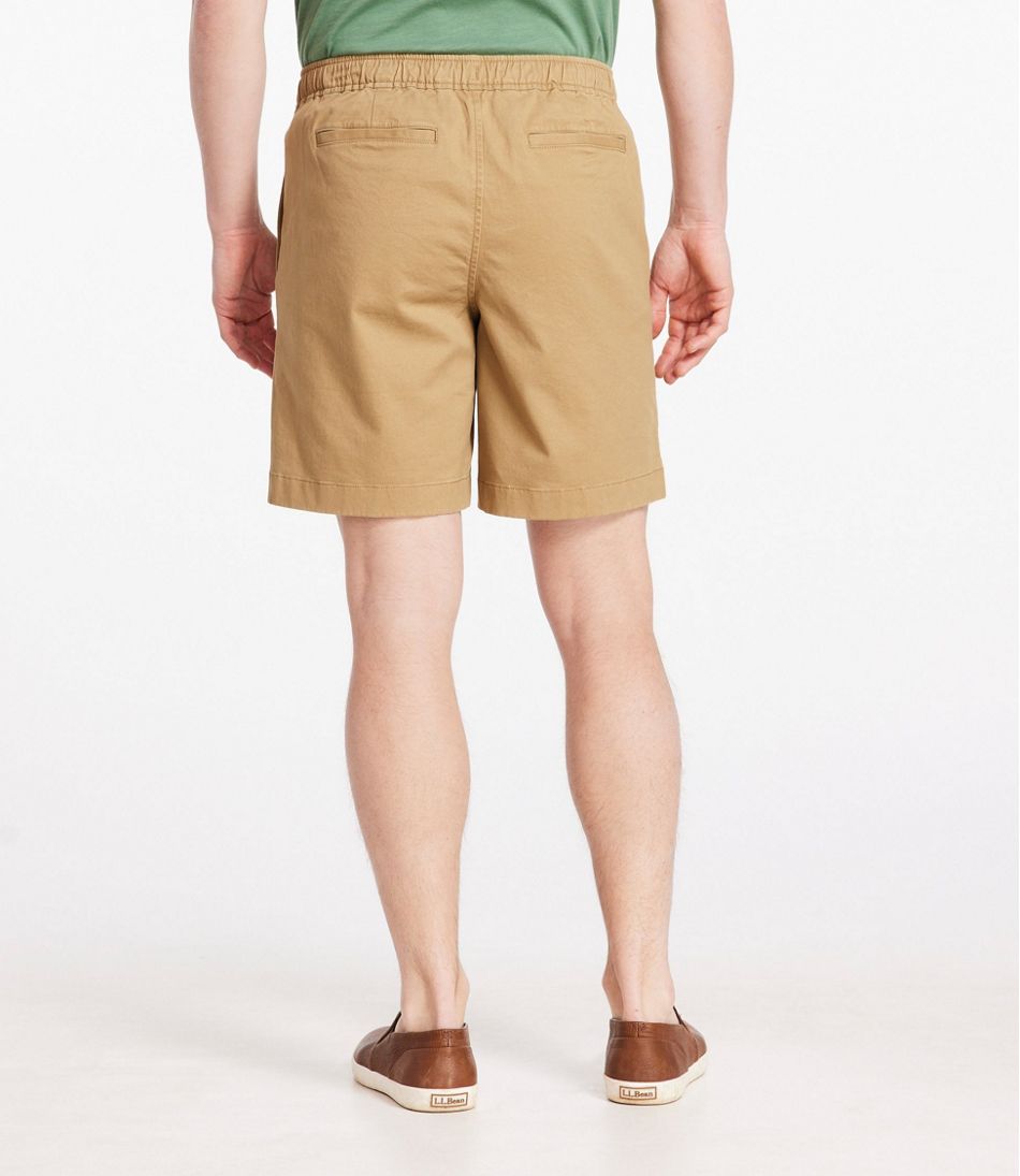 Men's Lakewashed Stretch Khaki Shorts, Pull-On, 8" - Image 3