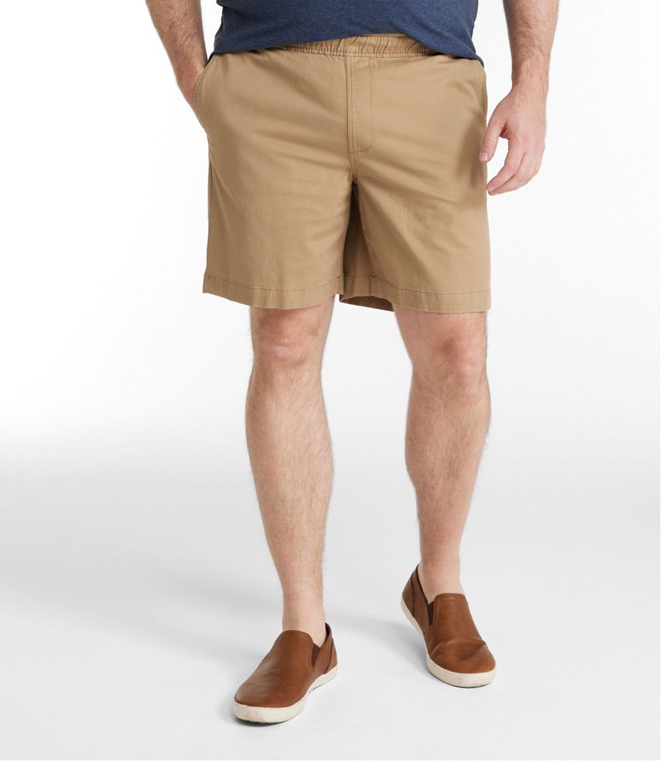 Men's Lakewashed Stretch Khaki Shorts, Pull-On, 8" - Image 4