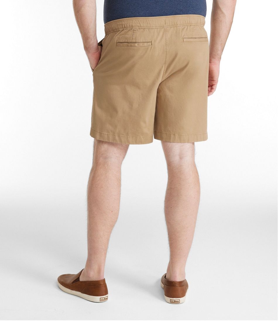 Men's Lakewashed Stretch Khaki Shorts, Pull-On, 8" - Image 5
