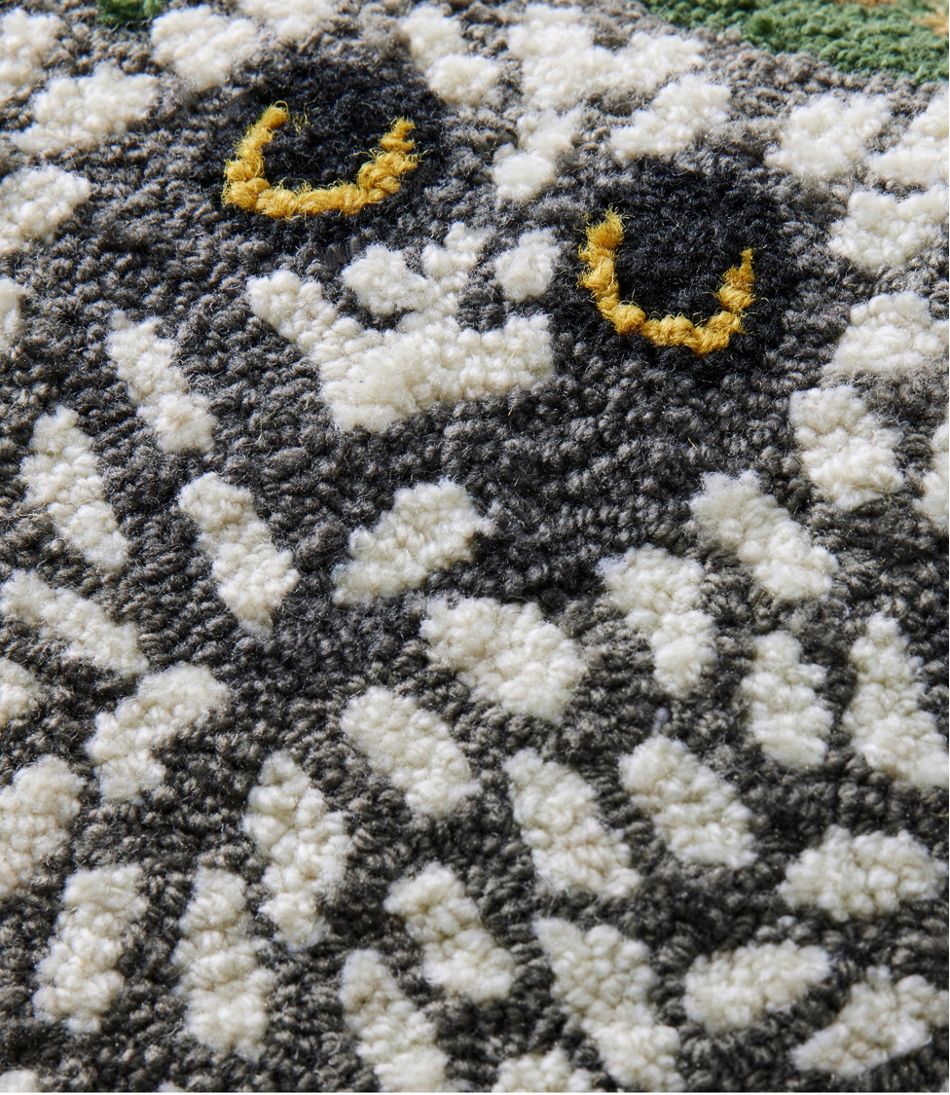 Indoor/Outdoor Hooked Pillow, Owls - Image 2