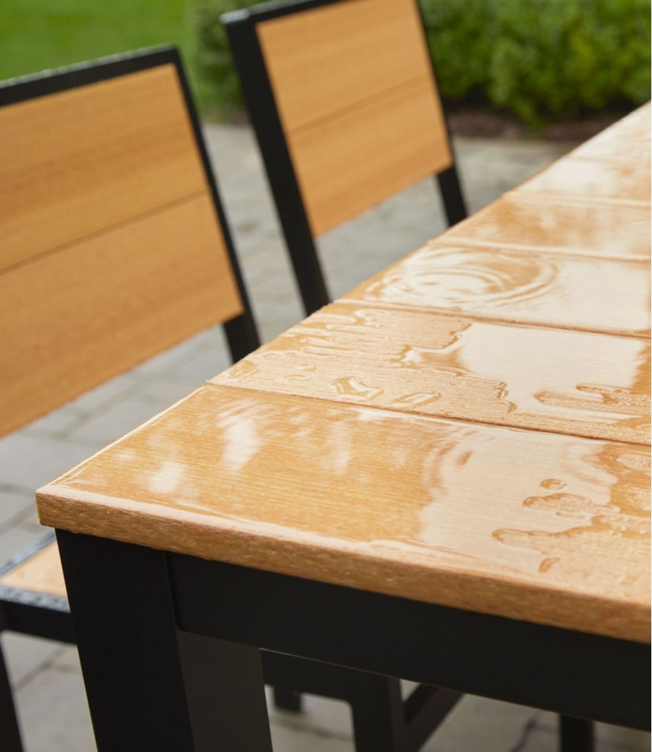 Aluminum/Recycled Poly Lumber Farmhouse Dining Set, Black - Image 6