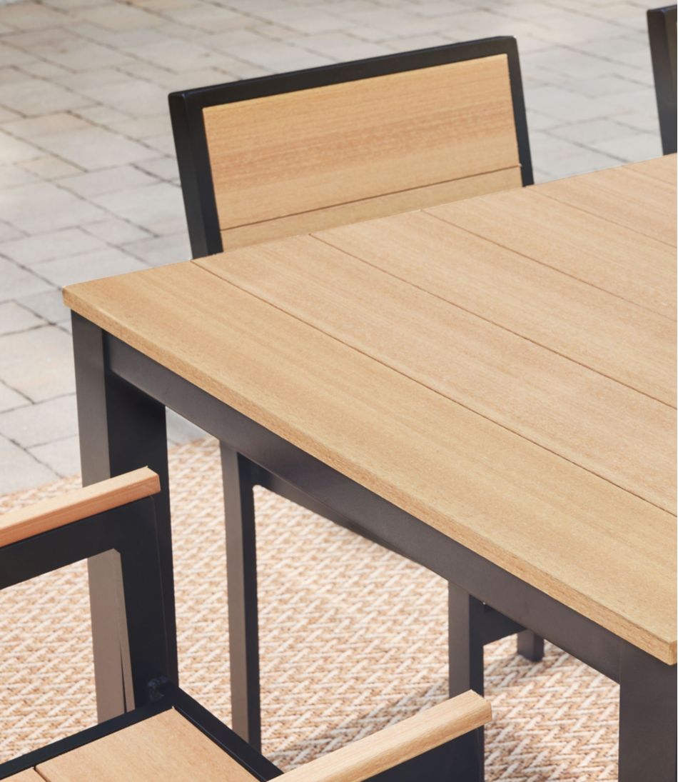 Aluminum/Recycled Poly Lumber Farmhouse Dining Set, Black - Image 8