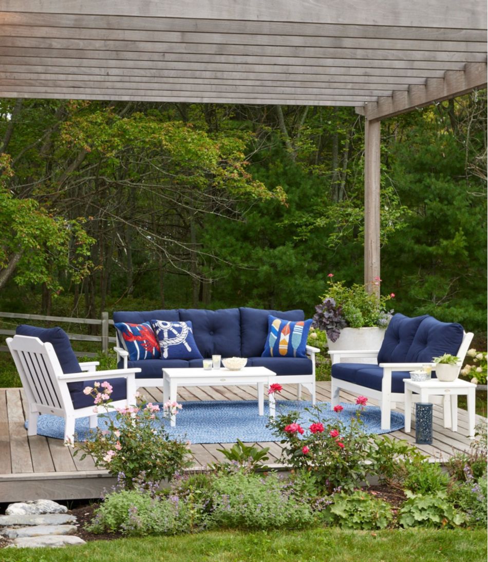 All-Weather Patio Sofa with Textured Cushions - Image 4