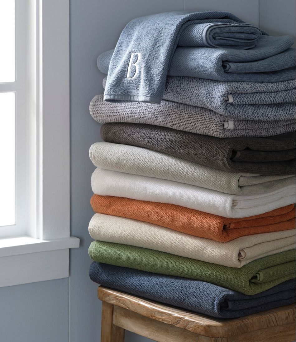 Organic Textured Cotton Towel, Marled - Image 4