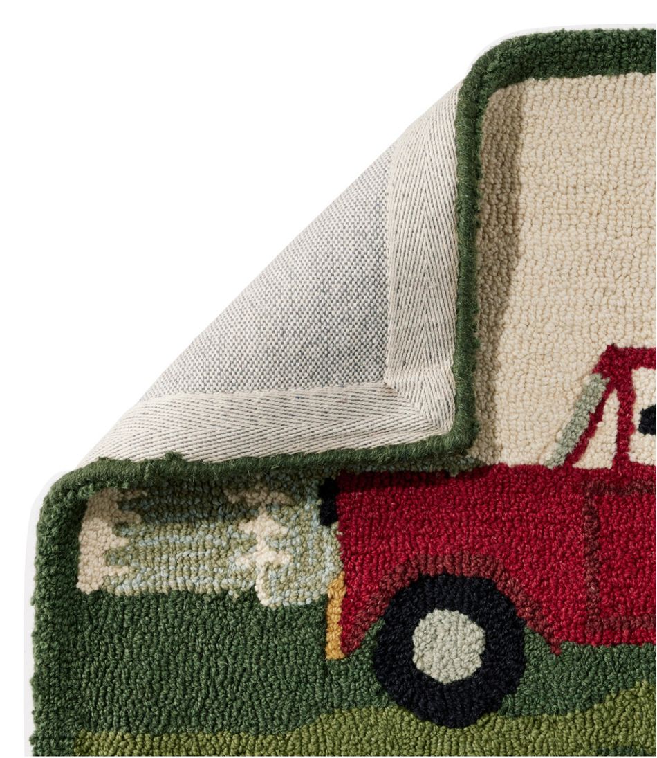 Wool Hooked Novelty Rug, Dog Caravan - Image 2
