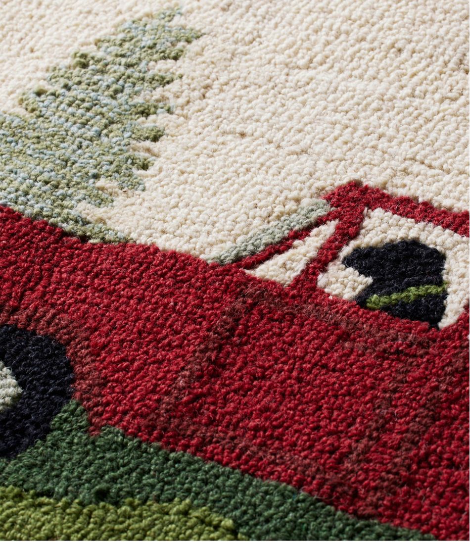 Wool Hooked Novelty Rug, Dog Caravan - Image 3