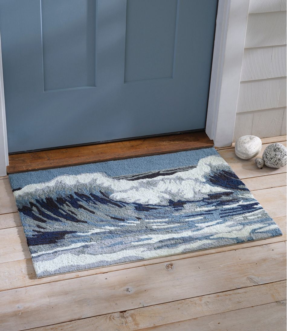 Indoor/Outdoor Vacationland Rug, Ocean Waves - Image 4