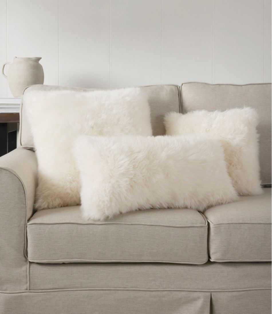 Sheepskin Throw Pillow, 14" x 14" - Image 4