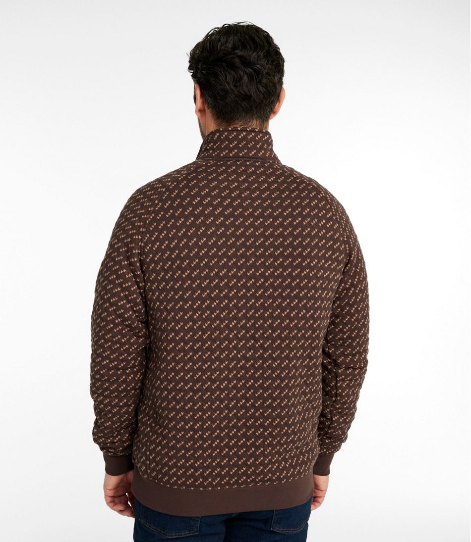 Men's Bean's Quilted Sweatshirt, Mockneck, Print - Image 3