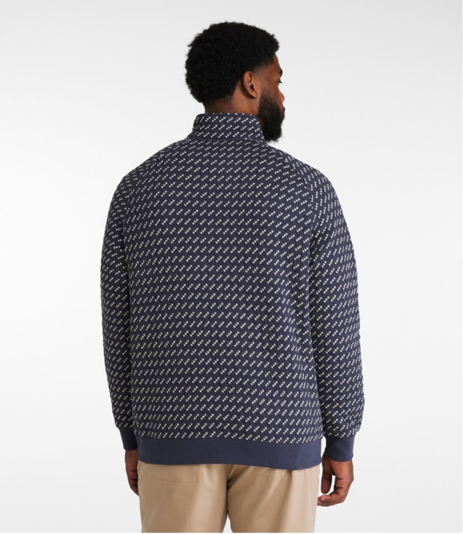 Men's Bean's Quilted Sweatshirt, Mockneck, Print - Image 5